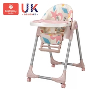 儿童餐椅多功能可折叠宝宝餐车婴儿餐桌多档位高低调节靠背可躺