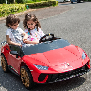 兰博基尼亲子儿童电动车双座遥控四轮玩具汽车可坐人宝宝网红跑车