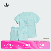 男婴童休闲短袖套装夏季adidas阿迪达斯三叶草JC6593