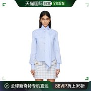 香港直邮潮奢 Balmain 巴尔曼 女士蓝色条纹衬衫