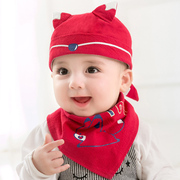 婴儿新生宝宝帽子春秋薄款冬季男女小孩儿童可爱海盗头巾帽洋帅气