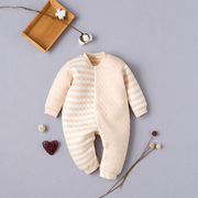 儿哈衣儿童内衣纯棉童装彩棉婴儿保暖连体衣加厚宝宝睡衣新生