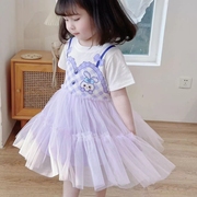 女童连衣裙夏款紫色可爱小女孩，乐蒂公主裙网纱蛋糕，裙儿童裙子夏天
