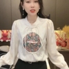新中式国风长袖衬衫女唐装盘扣设计感暗花时尚百搭减龄休闲上衣潮