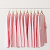 230g樱花粉 浅粉色长袖T恤 纯色纯棉打底衫秋季上衣男女宽松潮流