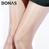 宝娜斯珠光油亮丝袜，女超薄款防勾丝连裤袜，肉色自然光腿性感神器
