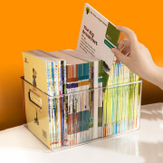 书籍收纳箱透明塑料书本收纳筐学生绘本牛津树储物桌面整理收纳盒