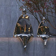 创意不锈钢抽象艺术人物雕塑玻璃钢，金属跳舞镜面，人形人像创意摆件