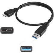 USB3.0移动硬盘线黑色适用硬盘盒移动硬盘线USB转T型 USB转type-c