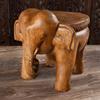 泰国大象凳子实木圆凳花架板凳换鞋凳家用门口榆木矮凳木墩穿鞋凳
