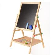 号大实木儿童画板画架双面磁性可升降宝宝写字板白板支架式小黑板