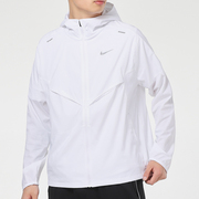 Nike耐克外套男2024连帽运动服白色防风衣薄款跑步夹克CZ9071