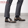 REGAL/丽格商务正装办公男鞋系带头层牛皮低跟经典男士皮鞋T46B