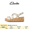 Clarks其乐女士凯弥系列坡跟厚底时髦凉鞋亲和触感交叉带凉鞋女