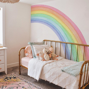 ins北欧风大号彩虹墙贴儿童，房客厅幼儿园墙面背景装饰贴纸墙布