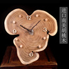 胡桃木挂钟创意个性客厅原木，中式田园钟表美式超静音卧室艺术挂钟