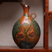 新中式陶瓷复古风进门玄关博古架，摆件酒柜客厅隔断摆台家庭工艺品