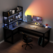 转角电脑桌双人台式家用拐角，式书桌书架，组合l型办公桌游戏电竞桌