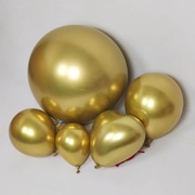 金属18寸气球10寸12寸36寸铬金色气球260长条网红珠光金5寸尾巴球