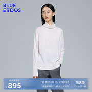 100%山羊绒blueerdos简约高领羊绒针织衫女