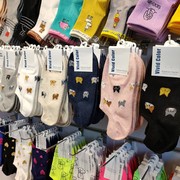 韩国vivi女士船袜可爱招财小猫卡通袜东大门薄棉透气防脱隐形5019