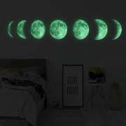 荧光版月亮图月球月牙创意月球家居装饰墙贴满月玄月凸月客厅墙贴