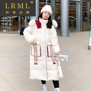 白色设计感小众羽绒棉服女中长款2022冬季韩版加厚过膝JL1004