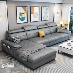 北欧现代简约布艺沙发客厅家具，经济型小户型家用极简贵妃沙发组合