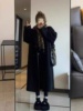毛呢外套女中长款小个子2023秋冬季高级感韩系赫本风羊绒大衣