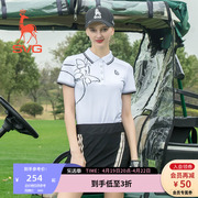 SVG高尔夫服装女短袖春夏POLO领休闲出街T恤衫GJ0IK075