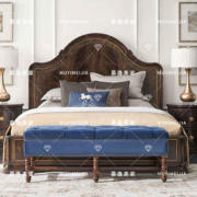 美式实木主卧床美克art床重筑经典系列布艺软包床双人床家具定制