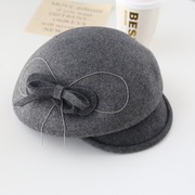 帽子女羊毛呢女帽韩版英伦，贝雷帽毛呢时尚优雅女画家，帽保暖贝雷帽
