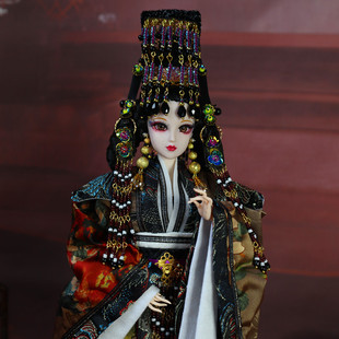 瑷鹂手工原创古装娃娃女皇赢天下净高31厘米多关节体中国宫廷摆件