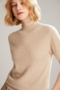 2023秋季女装半高领套头，纯山羊绒短袖，毛衣修身针织t恤打底衫