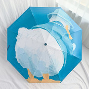 可爱卡通全自动折叠遮阳晴雨，两用雨伞小巧便捷迷你创意韩版防晒伞