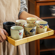 复古茶杯陶瓷主人品茗杯围炉，煮茶单杯喝茶杯，功夫茶具套装清酒杯子