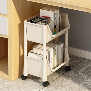 桌下书架置物架落地可移动办公室，工位桌面收纳学生教室书桌小书柜