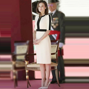 凯特王妃明星同款夏季高级感气质，职业女装轻奢优雅小香风连衣裙女