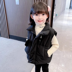 韩版儿童羽绒棉马甲2023秋装男童女童宝宝坎肩加厚背心幼儿园外穿