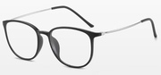防蓝光近视镜男女式超轻眼镜架，可配度数黑色，银透明金全框板材