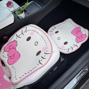 可爱hellokitty汽车坐垫夏季四季通用女座垫卡通高级感汽车内饰