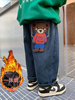 巴拉巴柆男童牛仔裤，秋冬款加绒加厚长裤，2022儿童冬季网红炸街