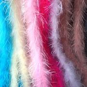 彩色羽毛条驼鸟毛丝毛条，节日场地装饰舞台演出舞蹈服装辅料