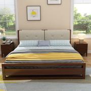 北欧实木床小户型双人床1.5m单人床1.8米经济型主卧家具储物婚床
