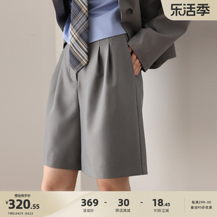 嘉茱莉2024年春秋西装短裤短款上衣外套套装小众，设计感高级感