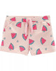 女童西瓜短裤儿童沙滩裤，夏季外贸童装女孩粉红，短裤纯棉宝宝五分裤