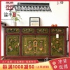 新中式复古家具手工彩绘玄关柜做旧手绘餐边柜客厅鞋柜储物装饰柜