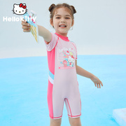 hellokitty儿童泳衣温泉泳装，夏季2022女童中大童，连体专业泳衣