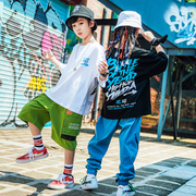 尼恩家儿童街舞套装宽松t恤短袖，裤少儿hiphop六一演出服男童嘻哈