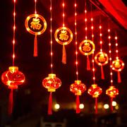 新年装饰led彩灯串灯福字，流苏红灯笼过年春节家用庭院布置小挂灯